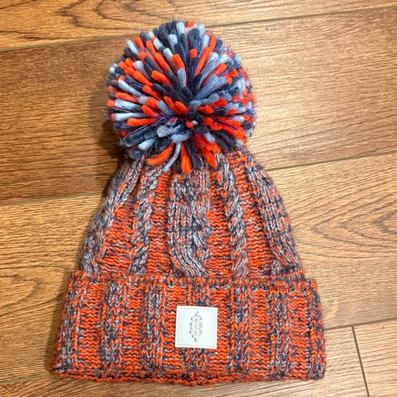 FP Movement by Free People Kids Knit Beanie - Orange and Blue - Picture 2 of 5